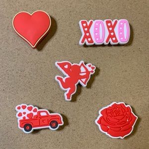 Valentines Croc Charm set